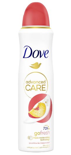 Dove Advanced Care Go Fresh Peach&amp;White Blossom dámsky deospray 150ml