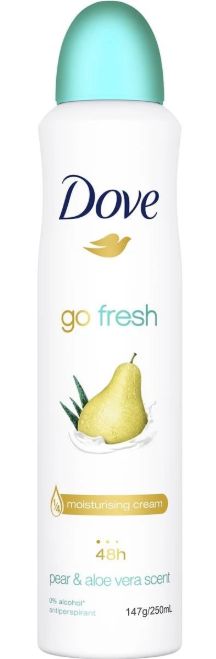 Dove Pear&amp;Aloe deospray 250ml