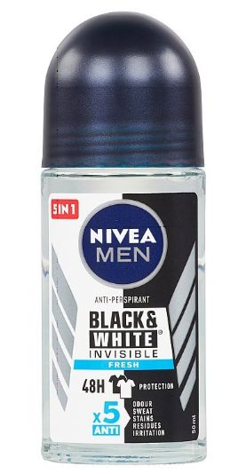 Nivea Black&amp;White Fresh pánsky roll-on 50ml