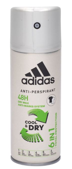 Adidas Cool&amp;Dry 6in1 pánsky deospray 150ml