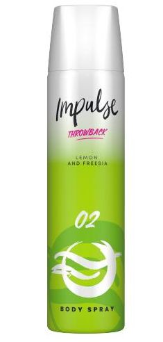 Impulse Throwback Lemon&amp;Fresia dámsky deospray 75ml
