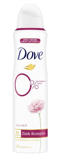 Dove 0% Aluminium Rosenduft deospray 150ml