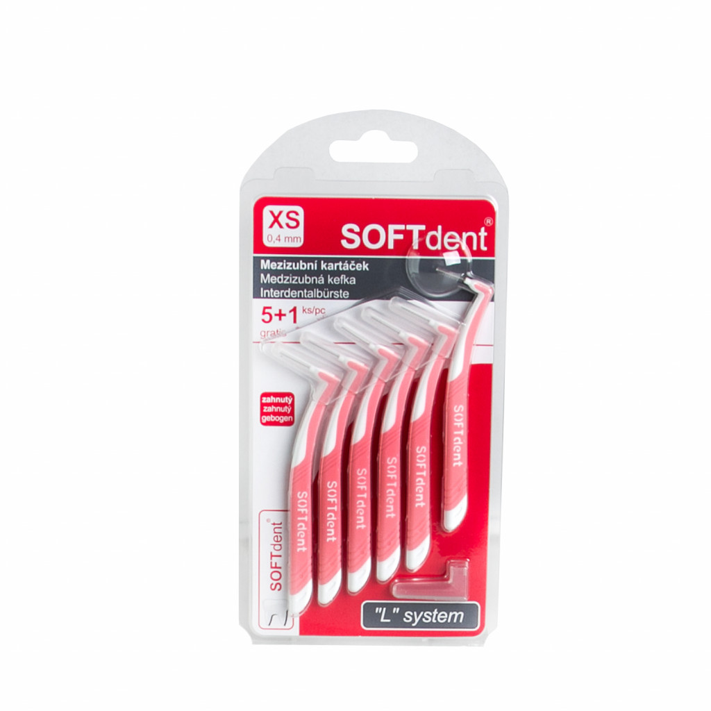 SOFT DENT SoftDENT medzizubné kefky zahnuté XS 0,4mm 6ks