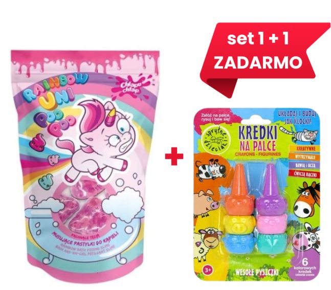 Set 1+1 ZDARMA,Chlapu Chlap bomby do kúpeľa 10x10g+prstové figúrky/voskovky/