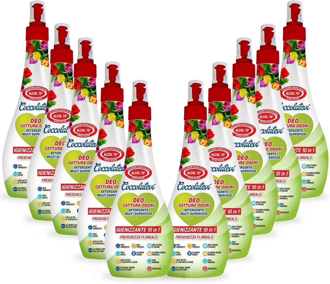 COCCOLATEVI DEZINFEKCIA A DEO 10in1 FRESCHEZZA FLOREALE 300ML Počet: 6ks
