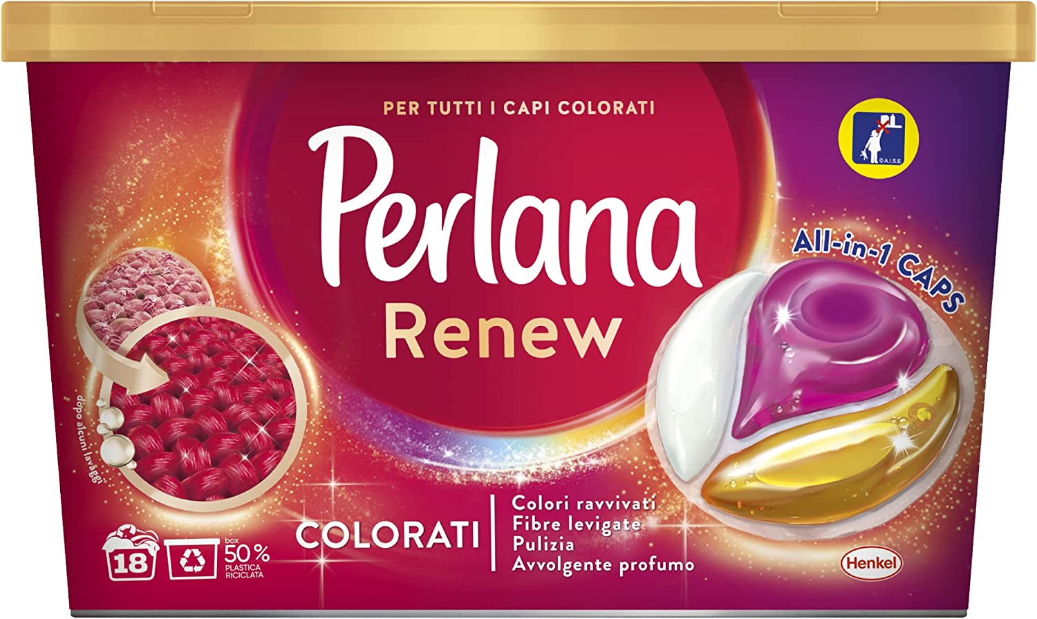 Pracie kapsule PERLANA Colorati Renew na farebné oblečenie- 18 PD