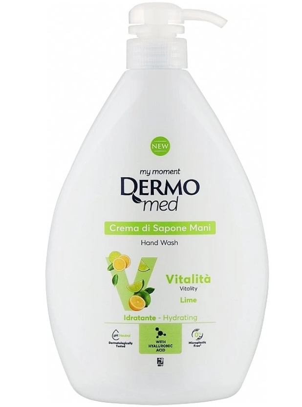DERMOMED tekuté mydlo VITALITA Lime s pumpičkou 1000 ML