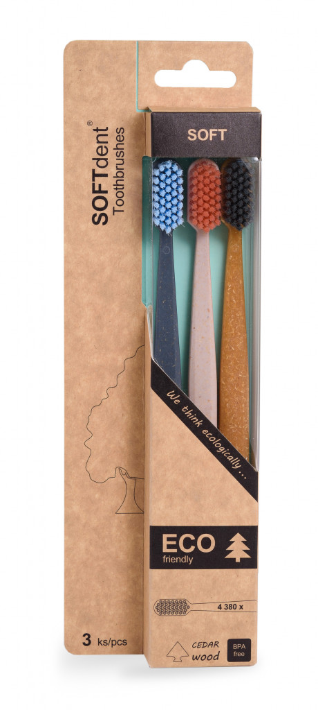 SOFT DENT SOFTdent Zubné kefky SOFT 3 ks
