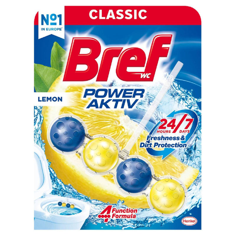 BREF wc blok Power Aktiv Lemon 50 g