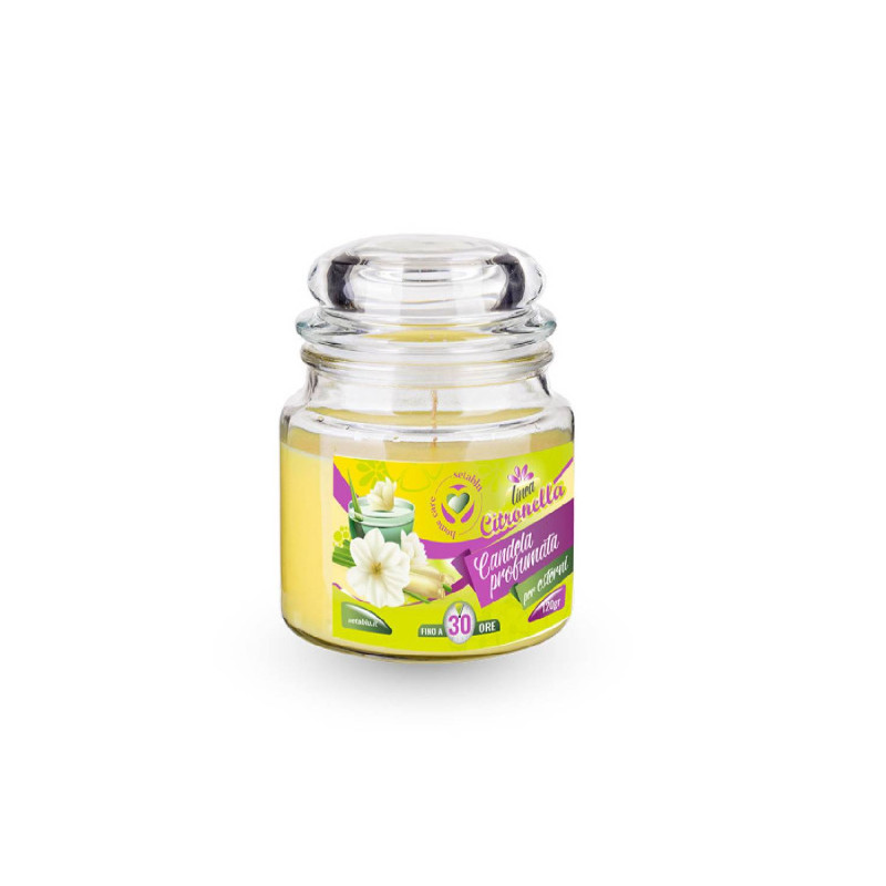 Citronella - repelentná sviečka v skle 120g