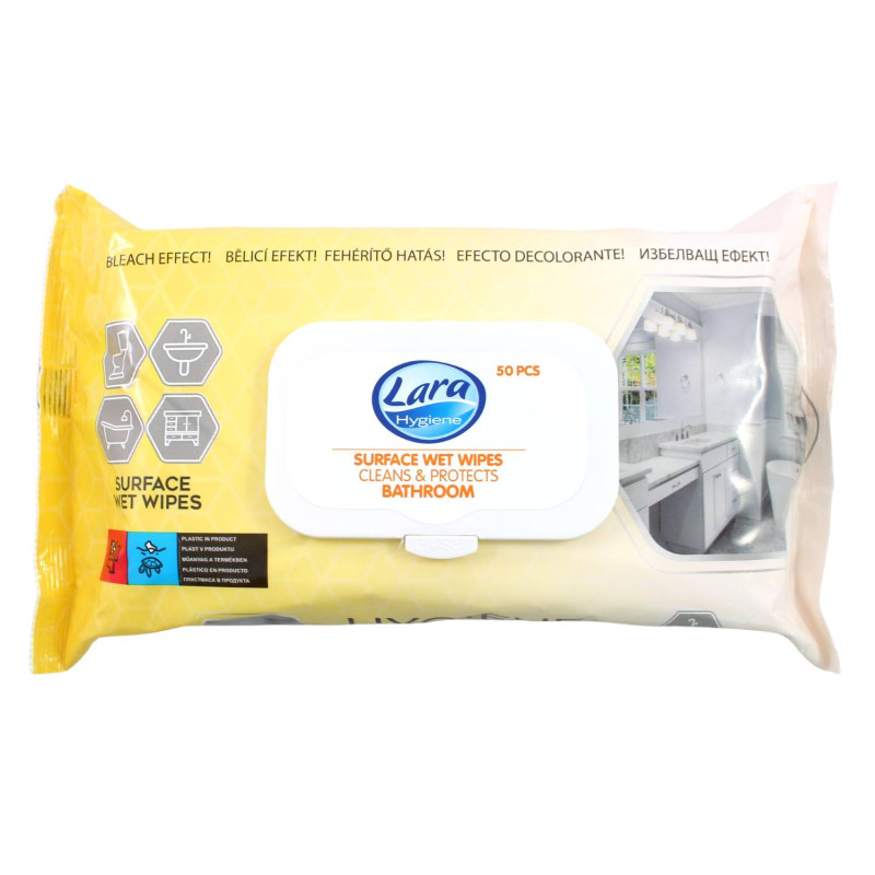 Lara Hygiene vlhčené utierky na kúpeľne - 50ks