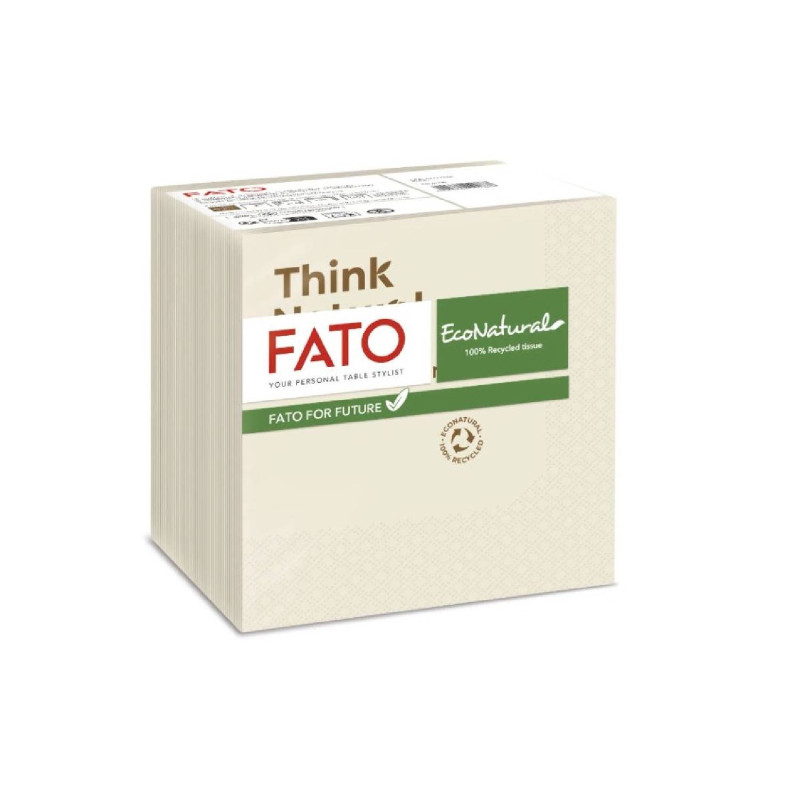 Servítky koktejlové LUCART FATO ECO NATURAL THINK, 2vrst. – 100ks