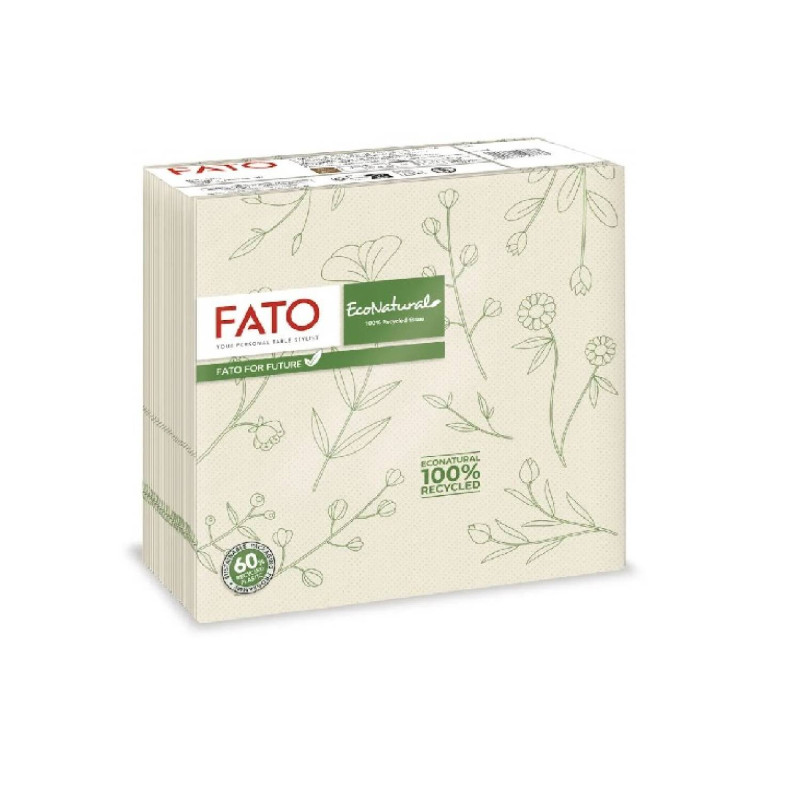 Servítky LUCART FATO ECO NATURAL FLORA, 2vrst. – 40ks