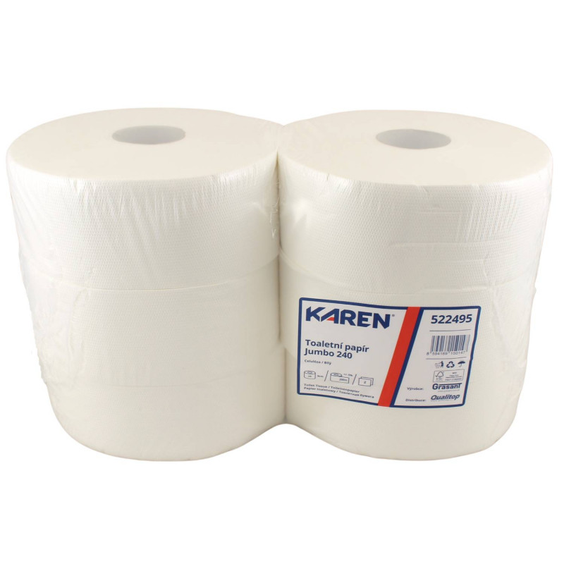 Toaletný papier JUMBO Ø 24 CM, 2vrst., 200 M (6ks) TISSUE