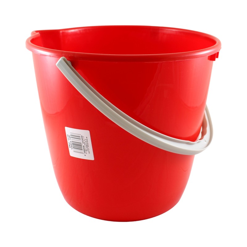 Vedro okrúhle, plastové – červené 12l