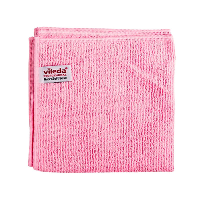 Vileda MicroTuff Base tkaná utierka z mikrovláknová ružová 36 x 36 cm – 5ks