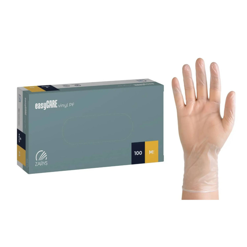 Vinylové rukavice easyCARE M 100ks