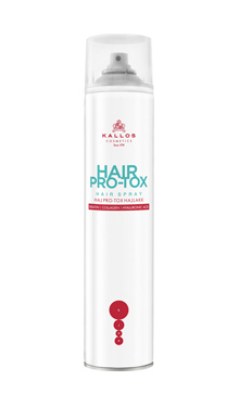 Kallos KJMN lak pre suché a poškodené vlasy (Hair Botox Hair Spray with Keratin, Collagen and Hyaluronic Acid) 400 ml
