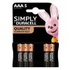 Duracell AAA tužkové batérie (baterky) LR03 / MN2400 5ks (baterky)