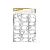 MFP 8885930 Samolepky na darčeky vianočné strieborné 200x300mm/21ks