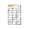 MFP 8885930 Samolepky na darčeky vianočné strieborné 200x300mm/21ks