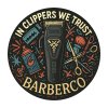 Barber samolepka BARBERCO In clippers we trust