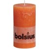 Bolsius sviečka valec rustik oranžová 130/68 mm