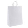 Papierová taška biela s papierovým motúzom 25x15x29cm - 50ks
