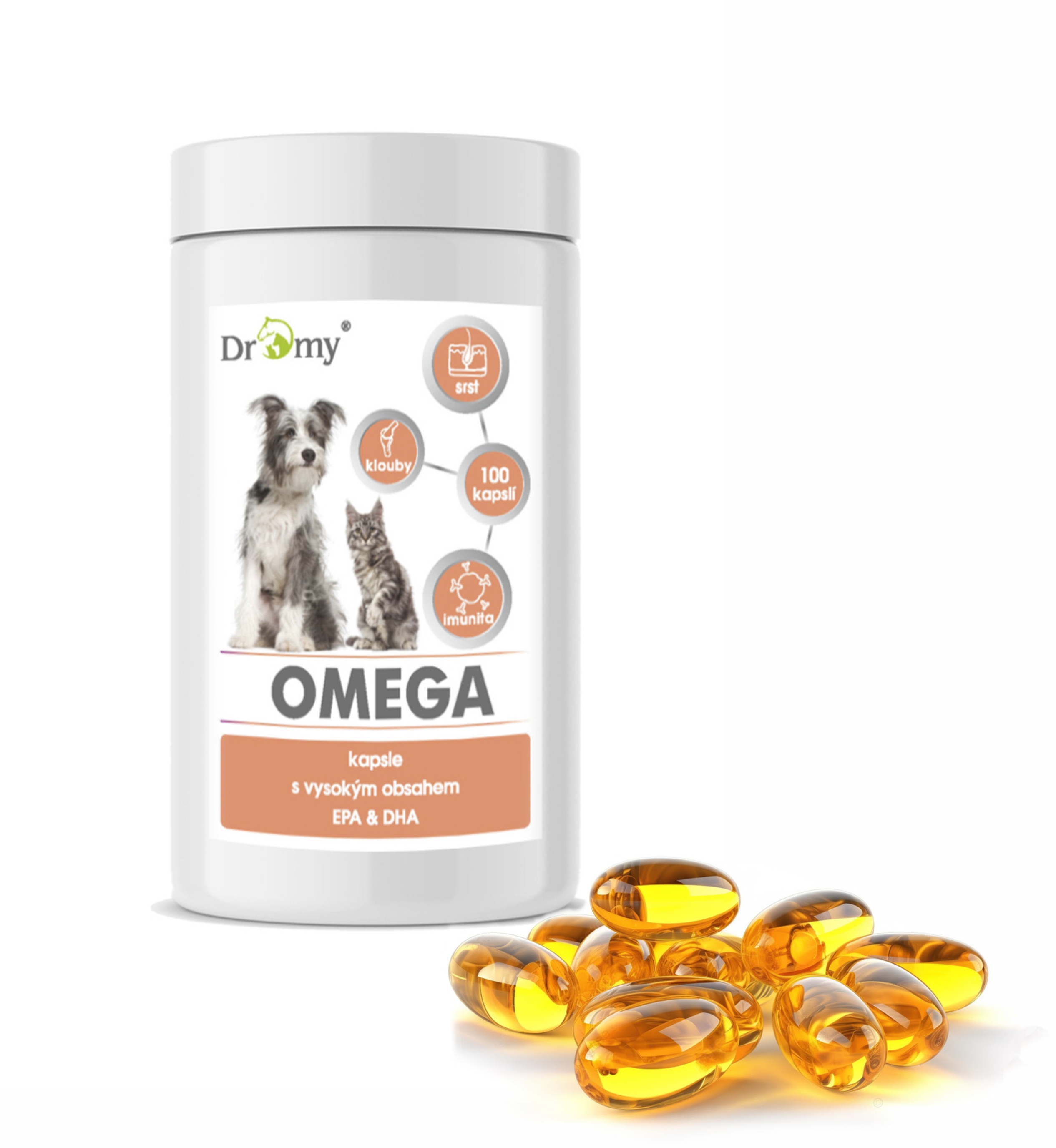 Dromy Omega 3 kapsle EPA & DHA 100 cps.