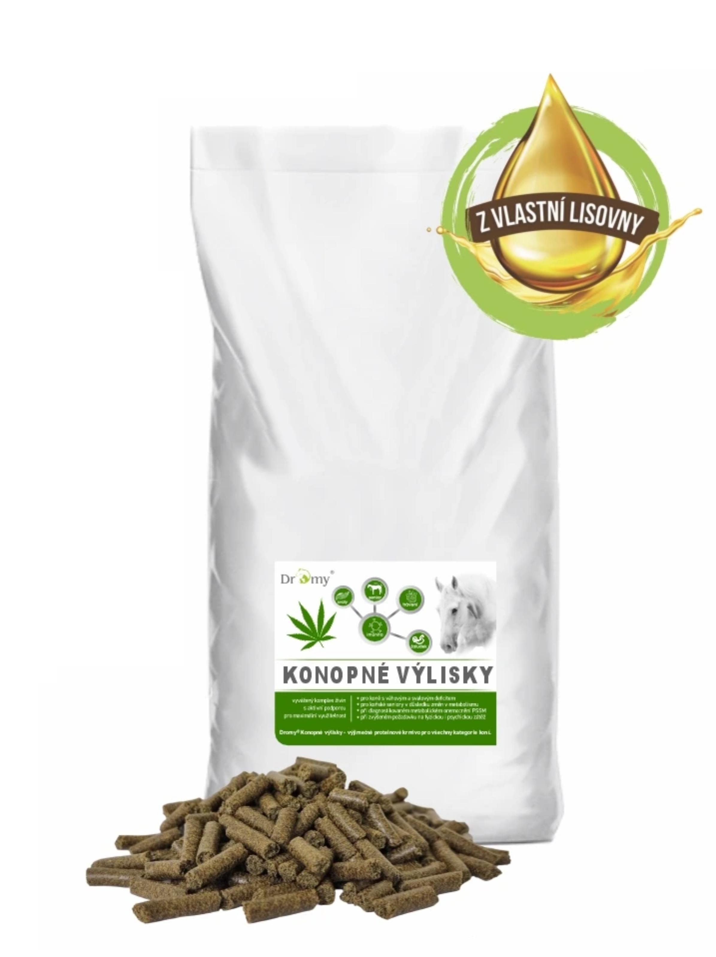 Dromy Konopne výlisky / pokrutiny 20 kg