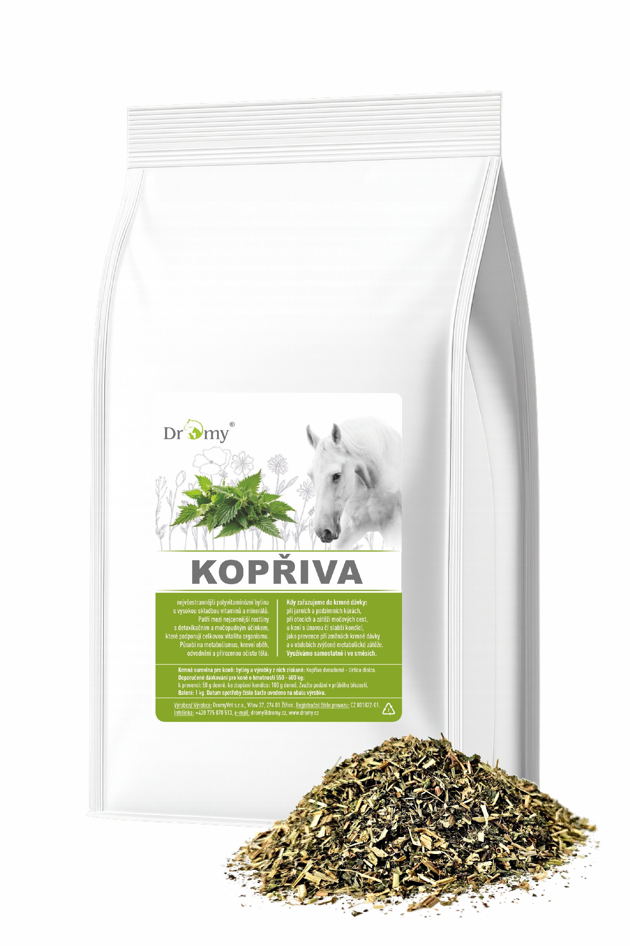 Kopřiva dvoudomá 1 kg | Bylinky pro koně
