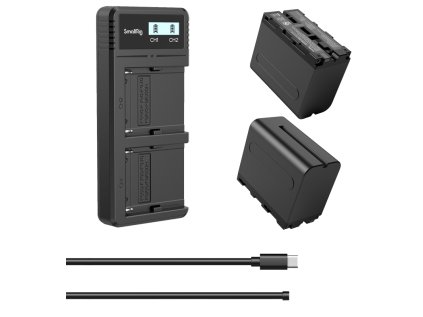 60899 smallrig 3823 np f970 battery charger kit