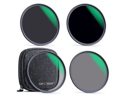 430554 k f concept seria k f 49mm nano x so zelenym povlakom nd4 nd8 nd64 nd1000 sada filtrov