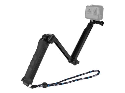 476822 puluz skladacia selfie stick stativ pre sportove kamery pu202 cierna