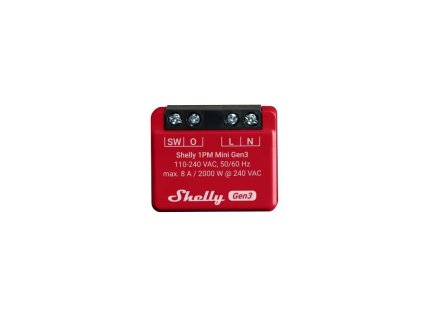 shelly 1pm mini gen3 spinaci modul s meranim spotreby 1x 8a wifi bluetooth