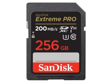 664769 sandisk extreme pro 256 gb sdxc memory card 200 mb s and 140 mb s uhs i class 10 u3 rozbaleny kus