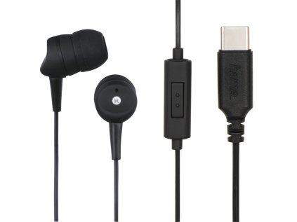50499 hama sluchadla s mikrofonom basic4phone usb c stuple cierne