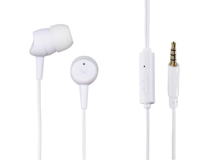 46566 hama sluchadla s mikrofonom basic4phone stuple biele