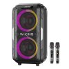 476990 bezdrotovy bluetooth reproduktor w king t9 pro 120w 2 mikrofony cierny
