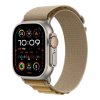 488873 apple watch ultra 2 gps cellular 49mm natural titanium case with tan alpine loop medium