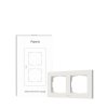 aqara switch frame h2 eu 2 gang fe x01d biely dvojramik pre aqara h2 vypinace