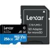44538 lexar 633x microsdhc sdxc w adap v30 r100 w45 256gb