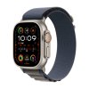316434 apple watch ultra 2 gps cellular 49mm titanium case with blue alpine loop large
