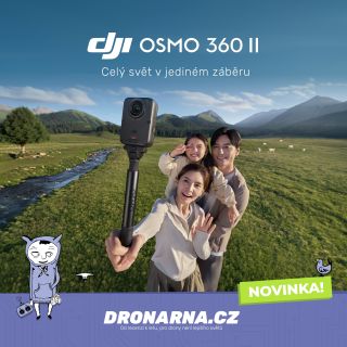 📸 DJI Osmo 360 II je tady Nová generace oblíbené 360° kamery od DJI právě dorazila do Dronárna.cz. Zachytí celý svět kolem...