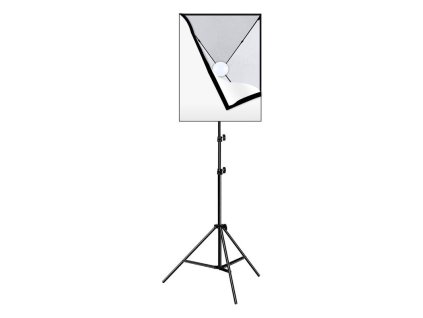 40469 studiova suprava puluz softbox 50x70cm stativ led ziarovka 1 ks pu5070eu