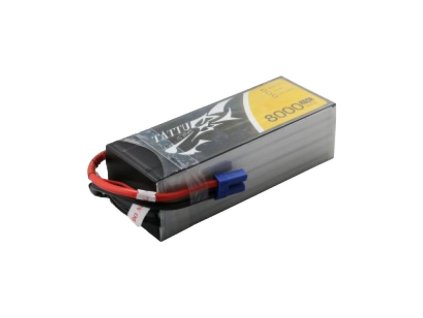 55193 tattu 8000mah 22 2v 25c 6s1p lipo battery pack with ec5