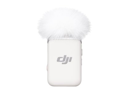 DJI Mic2 发射器(珍珠白+防风毛套)正视图