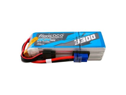 55091 gens ace g tech 3300mah 22 2v 45c 6s1p lipo battery pack with ec5 plug