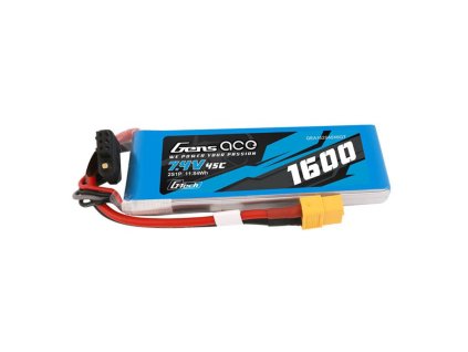 54896 gensace g tech lipo 1600mah 7 4v 45c 2s1p battery with xt60 plug