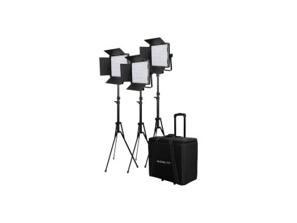 30832 kit nanlite 3 light kit 600dsa w trolley case amp light stand